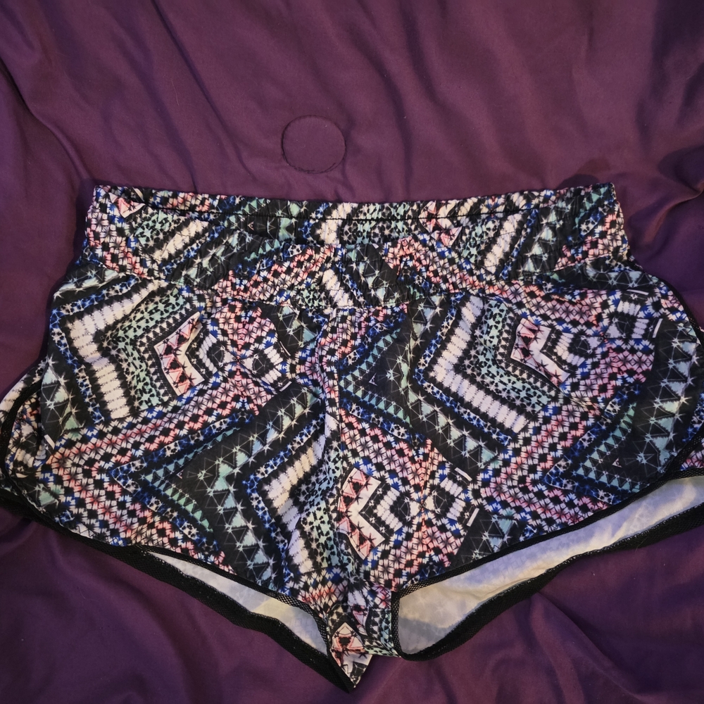 Vibrant Geometric Women's Athletic Shorts